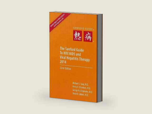 The Sanford Guide to HIV/AIDS Therapy 2014: Pocket Edition by Michael S. Saag | barcode:9781930808812 | source:'9781930808812-right-three-quarter.jpg