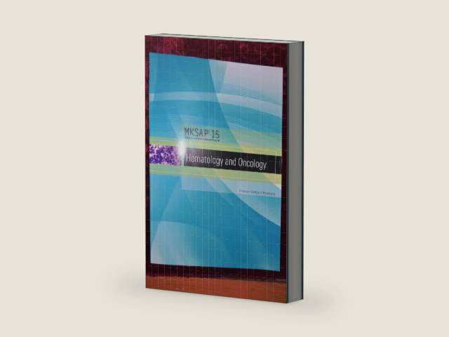 MKSAP 15 Medical Knowledge Self-assessment Program: Hematology and Oncology by American College of Physicians | barcode:9781934465325 | source:'9781934465325-right-three-quarter.jpg