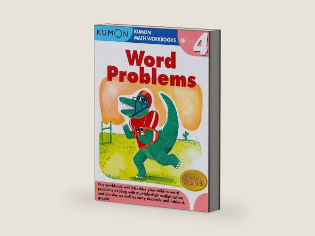 Kumon Grade 4 Word Problems (Kumon Math Workbooks) by Kumon Publishing | barcode:9781934968390 | source:'9781934968390-right-three-quarter.jpg