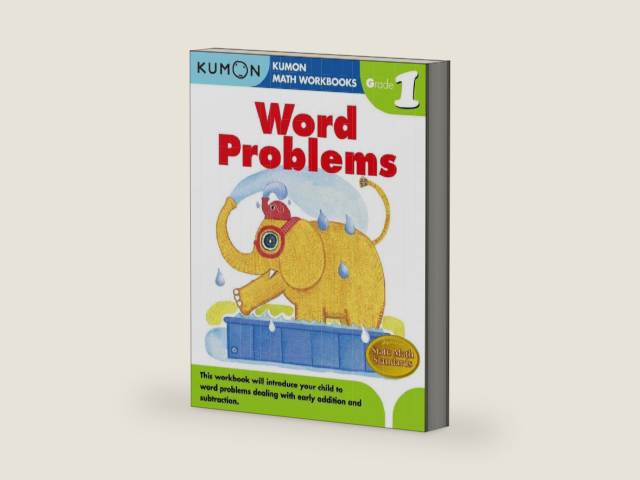 Kumon Grade 1 Word Problems (Kumon Math Workbooks) by Kumon Publishing | barcode:9781934968413 | source:'9781934968413-right-three-quarter.jpg