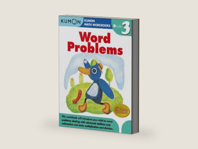 Kumon Grade 3 Word Problems (Kumon Math Workbooks) (Kumon Math Workbooks Grade 3) by Kumon Publishing | barcode:9781934968628 | source:'9781934968628-right-three-quarter.jpg