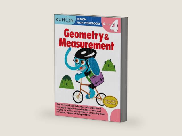 Kumon Grade 4 Geometry & Measurement (Kumon Math Workbooks) by Kumon Publishing | barcode:9781934968673 | source:'9781934968673-right-three-quarter.jpg