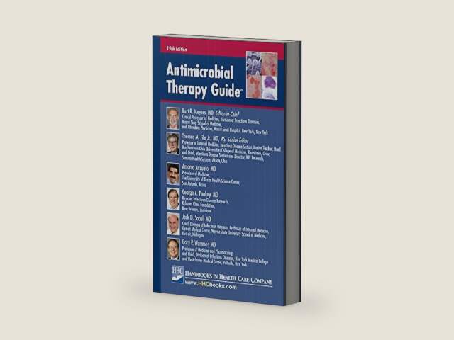 Antimicrobial Therapy Guide®, 19th edition by Antonio Anzueto MD | barcode:9781935103844 | source:'9781935103844-right-three-quarter.jpg