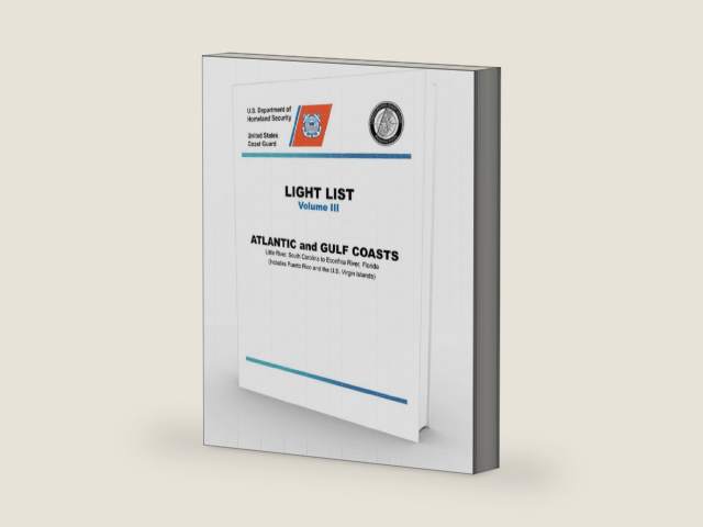 USCG Light List III: Little River, South Carolina to Econfina River, Florida (CURRENT EDITION) by U. S. Coast Guard | barcode:9781937196646 | source:'9781937196646-right-three-quarter.jpg