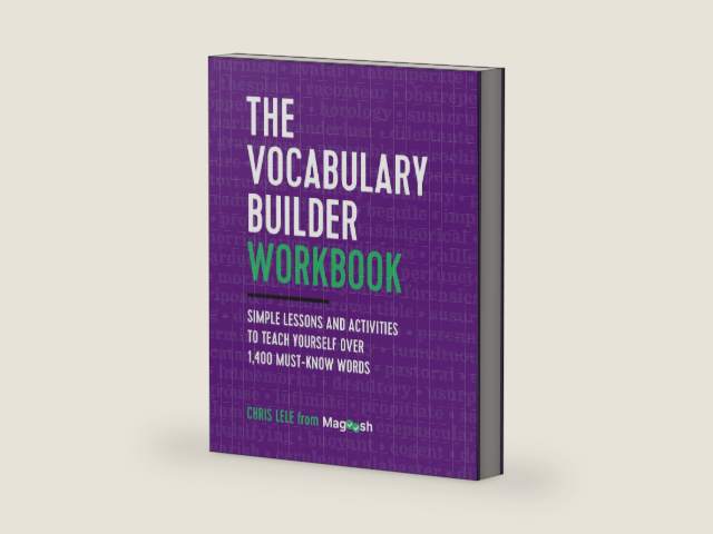 The Vocabulary Builder Workbook: Simple Lessons and Activities to Teach Yourself Over 1,400 Must-Know Words by Chris Lele | barcode:9781939754813 | source:'9781939754813-right-three-quarter.jpg