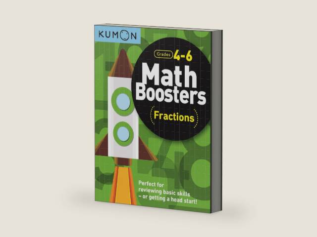 Kumon Math Boosters: Fractions, Grades 4-6, Ages 9-11, 144 pages by Kumon Publishing | barcode:9781941082874 | source:'9781941082874-right-three-quarter.jpg