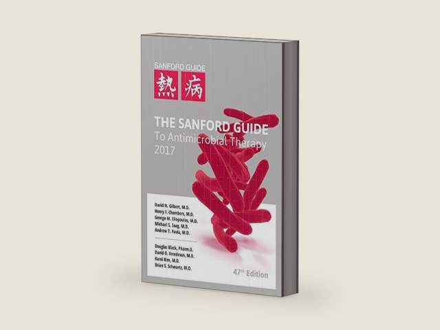 The Sanford Guide to Antimicrobial Therapy 2017 by M.D. Gilbert, David N. | barcode:9781944272005 | source:'9781944272005-right-three-quarter.jpg