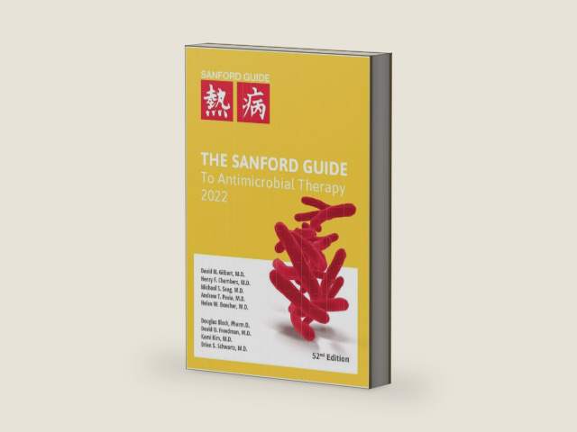 The Sanford Guide to Antimicrobial Therapy 2022 by M.D. Gilbert, David N. | barcode:9781944272197 | source:'9781944272197-right-three-quarter.jpg