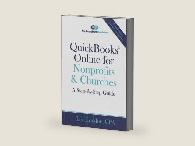 QuickBooks Online for Nonprofits & Churches: A Step-By-Step Guide (The Accountant Beside You) by Lisa London CPA | barcode:9781945561191 | source:'9781945561191-right-three-quarter.jpg