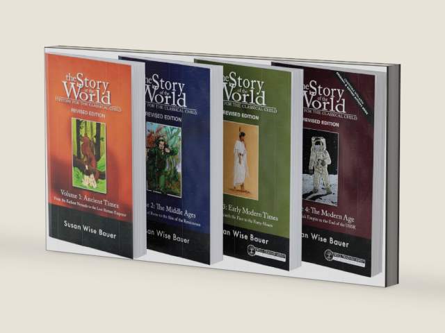 Story of the World, Text Bundle, Paperback Revised Edition: History for the Classical Child: Ancient Times through The Modern Age by Susan Wise Bauer | barcode:9781945841705 | source:'9781945841705-right-three-quarter.jpg