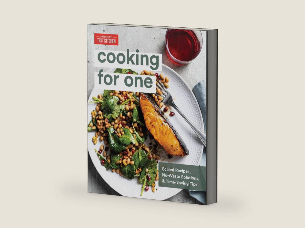 Cooking for One: Scaled Recipes, No-Waste Solutions, and Time-Saving Tips by America's Test Kitchen | barcode:9781948703284 | source:'9781948703284-right-three-quarter.jpg