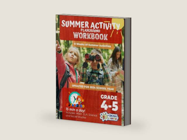 Summer Activity Playground Grade 4-5: 8 Weeks of Summer Activities - Math, ELA, Science, Reading and Social Studies by Brain Bunter Prep | barcode:9781951048211 | source:'9781951048211-right-three-quarter.jpg