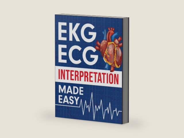 EKG | ECG Interpretation Made Easy: An Illustrated Study Guide For Students To Easily Learn How To Read & Interpret ECG Strips by NEDU | barcode:9781952914096 | source:'9781952914096-right-three-quarter.jpg