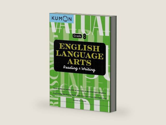 Kumon English Language Arts: Reading and Writing Grade 8 by Kumon | barcode:9781953845429 | source:'9781953845429-right-three-quarter.jpg