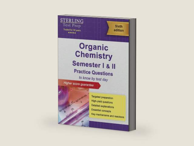 Sterling Test Prep College Organic Chemistry Practice Questions: Practice Questions with Detailed Explanations by Sterling Test Prep | barcode:9781954725690 | source:'9781954725690-right-three-quarter.jpg