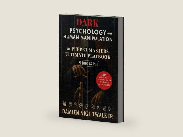 Dark psychology and human manipulation [9 Books in 1]: Puppet Master Ultimate Playbook Featuring 199+ Techniques to Help You Decode Behaviors, Influence ... (Influence the psychology of persuasion) by Damien Nightwalker | barcode:9781959581697 | source:'9781959581697-right-three-quarter.jpg