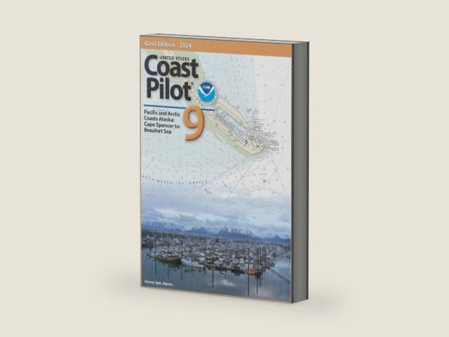 2024 US Coast Pilot 9: Alaska: Cape Spencer to Beaufort Sea, 42nd Edition by NOAA | barcode:9781960340214 | source:'9781960340214-right-three-quarter.jpg