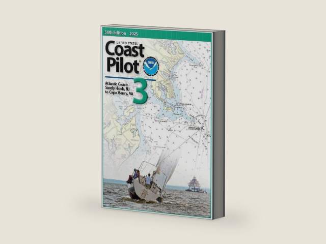 2025 U.S. Coast Pilot 3: Sandy Hook to Cape Henry, 58th Edition by NOAA | barcode:9781960340290 | source:'9781960340290-right-three-quarter.jpg