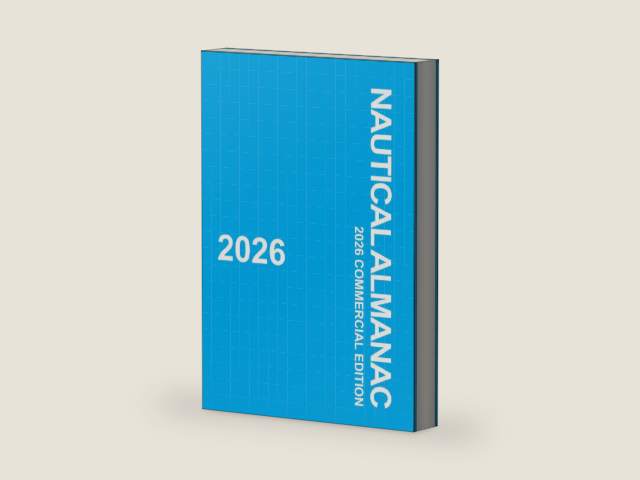 2026 Nautical Almanac by U.K. Hydrographic | barcode:9781965876053 | source:'9781965876053-right-three-quarter.jpg