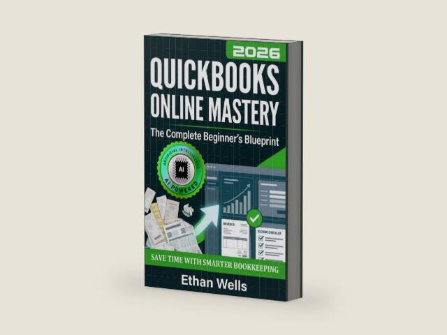 QuickBooks Online Mastery: The Complete Beginner's Blueprint: A Step-by-Step Illustrated Guide with Real-World Examples, Expert Tips, and Proven ... (Business Productivity Blueprint) by Ethan Wells | barcode:9781966794066 | source:'9781966794066-right-three-quarter.jpg