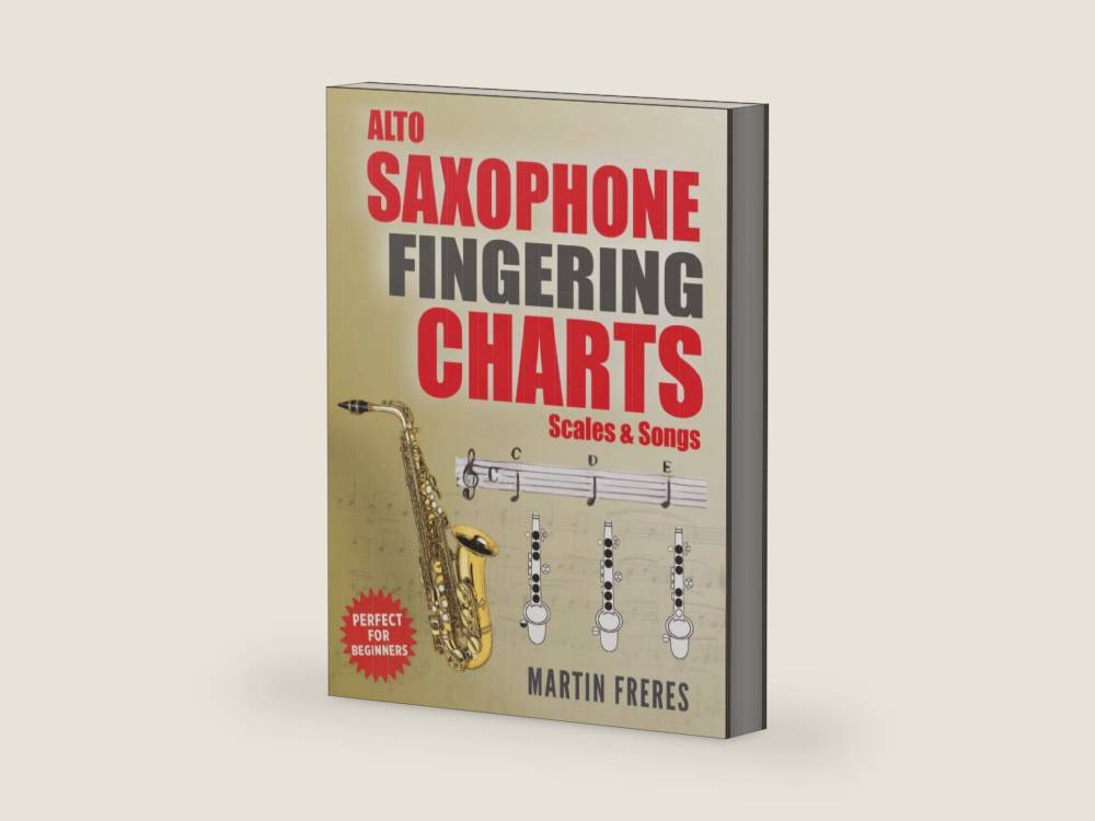 Alto Saxophone Fingering Charts, Scales & Songs: A Complete Beginner's Reference for the Eb Alto Saxophone by Martin Freres | barcode:9781969068034 | source:'9781969068034-right-three-quarter.jpg