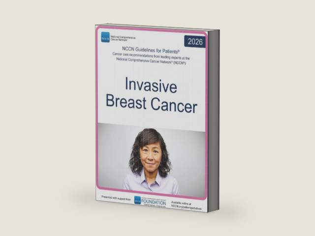 NCCN Guidelines for Patients® Invasive Breast Cancer by National Comprehensive Cancer Network® (NCCN®) | barcode:9781971567525 | source:'9781971567525-right-three-quarter.jpg