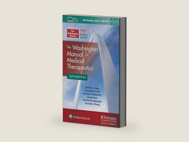 The Washington Manual of Medical Therapeutics Paperback by Dr. Zachary Crees MD | barcode:9781975113483 | source:'9781975113483-right-three-quarter.jpg