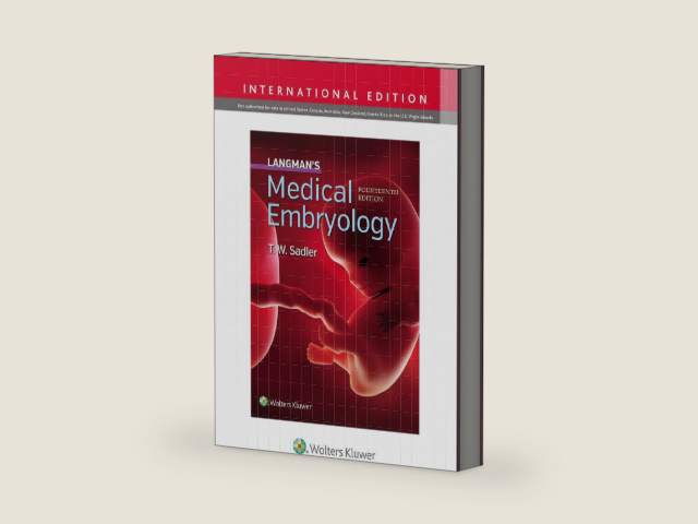 Langman's Medical Embryology by T.W. Sadler PhD | barcode:9781975114848 | source:'9781975114848-right-three-quarter.jpg
