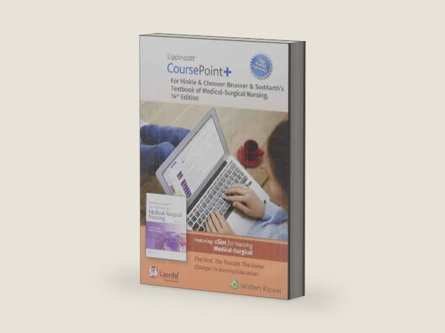 Lippincott CoursePoint+ Enhanced for Brunner & Suddarth's Textbook of Medical-Surgical Nursing by Dr. Janice L Hinkle PhD RN CNRN | barcode:9781975124465 | source:'9781975124465-right-three-quarter.jpg