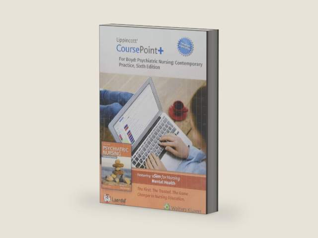 Lippincott CoursePoint+ Enhanced for Boyd's Psychiatric Nursing: Contemporary Practice by Mary Ann Boyd PhD DNS RN PMHCNS-BC | barcode:9781975128098 | source:'9781975128098-right-three-quarter.jpg