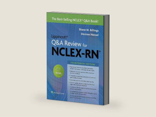 Lippincott Q&A Review for NCLEX-RN by Diane Billings | barcode:9781975180386 | source:'9781975180386-right-three-quarter.jpg