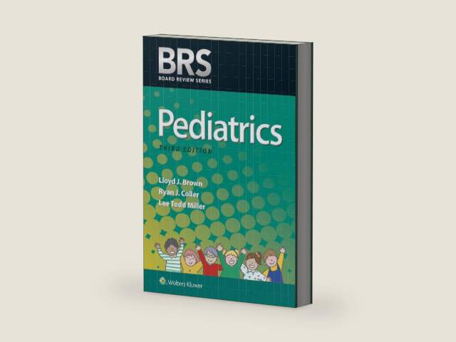 BRS Pediatrics (Board Review Series) by Lloyd J. Brown MD | barcode:9781975216276 | source:'9781975216276-right-three-quarter.jpg