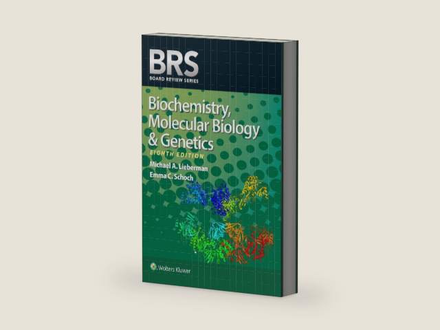 BRS Biochemistry, Molecular Biology, and Genetics (Board Review Series) by Michael A. Lieberman PhD | barcode:9781975219871 | source:'9781975219871-right-three-quarter.jpg