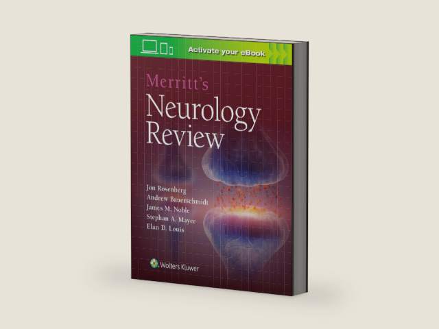 Merritt’s Neurology Review: Print + eBook with Multimedia by Jon Rosenberg | barcode:9781975222864 | source:'9781975222864-right-three-quarter.jpg