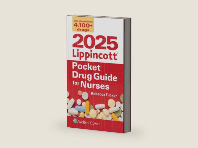 2025 Lippincott Pocket Drug Guide for Nurses by REBECCA TUCKER | barcode:9781975240813 | source:'9781975240813-right-three-quarter.jpg