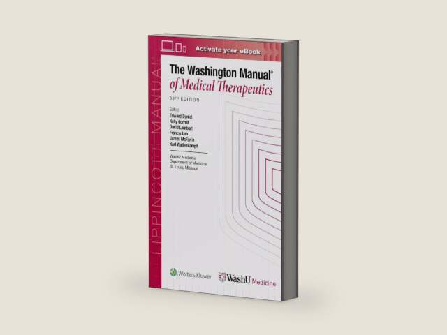Washington Manual of Medical Therapeutics by WASHINGTON UNIVERSITY | barcode:9781975245405 | source:'9781975245405-right-three-quarter.jpg