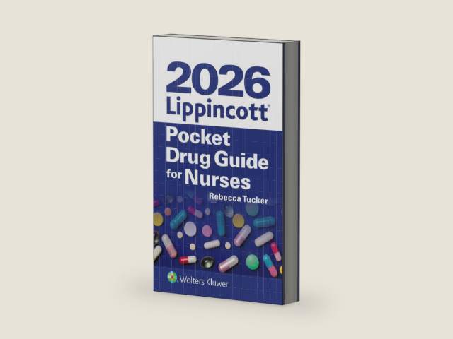 2026 Lippincott Pocket Drug Guide for Nurses by REBECCA TUCKER | barcode:9781975255176 | source:'9781975255176-right-three-quarter.jpg