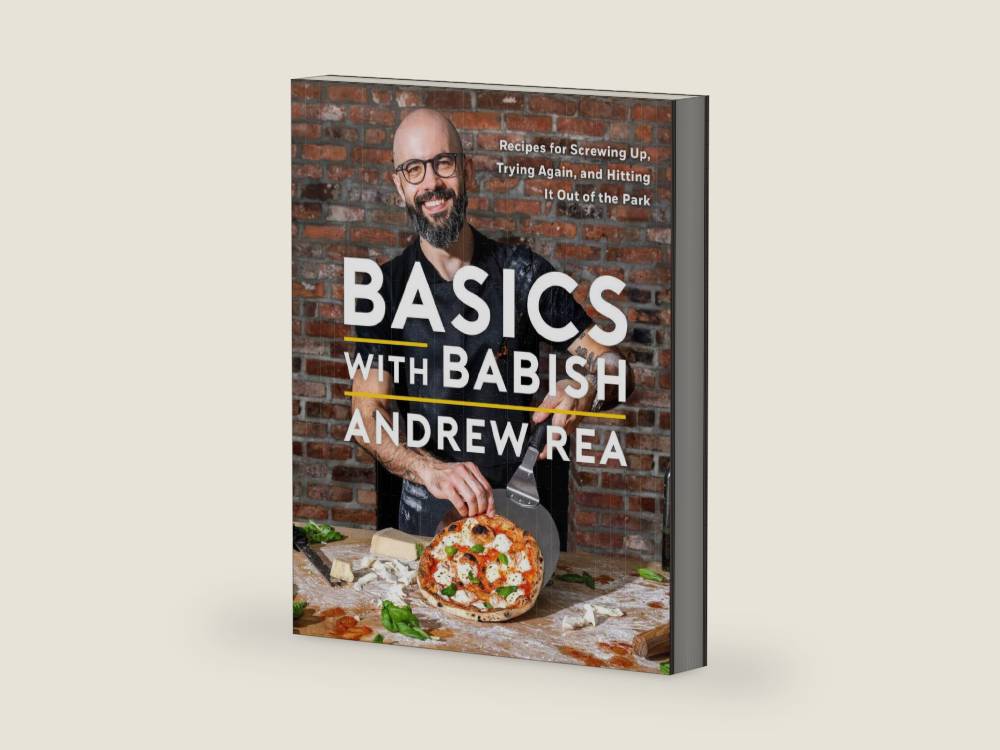 Basics with Babish: Recipes for Screwing Up, Trying Again, and Hitting It Out of the Park (A Cookbook) by Andrew Rea | barcode:9781982167530 | source:'9781982167530-right-three-quarter.jpg