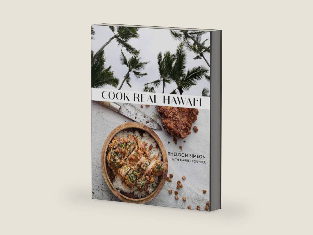 Cook Real Hawai'i: A Cookbook by Sheldon Simeon | barcode:9781984825834 | source:'9781984825834-right-three-quarter.jpg