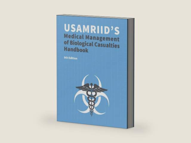 USAMRIID's Medical Management of Biological Casualties Handbook 9th Edition (Blue Book) by U S Army Medical Research Institute | barcode:9781998109975 | source:'9781998109975-right-three-quarter.jpg