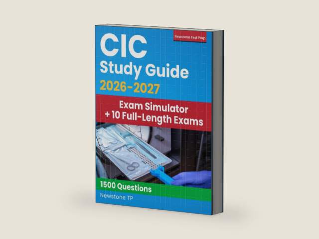 CIC Study Guide: Complete Review + Questions and Detailed Answer Explanations for the CBIC Certification Board of Infection Control and Epidemiology Exam by Newstone TP | barcode:9781998805990 | source:'9781998805990-right-three-quarter.jpg