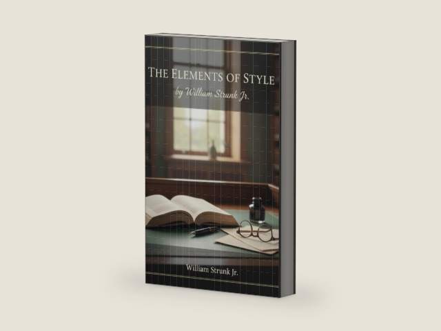 The Elements of Style: The Essential Guide to Clear Writing by William Strunk Jr. | barcode:9782387174499 | source:'9782387174499-right-three-quarter.jpg