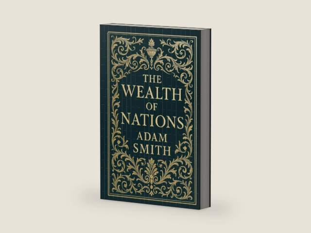 The Wealth of Nations (Deluxe Hardcover Edition): The Foundation of Modern Economic Thought Complete and Unabridged by Adam Smith | barcode:9782487992825 | source:'9782487992825-right-three-quarter.jpg