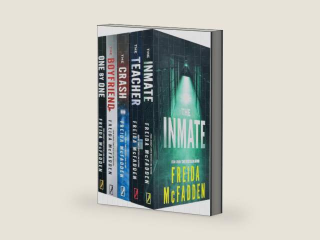 Freida McFadden 5 Books Collection Set (The Inmate, The Teacher, The Crash, The Boyfriend & One by One) by Freida McFadden | barcode:9783131057860 | source:'9783131057860-right-three-quarter.jpg