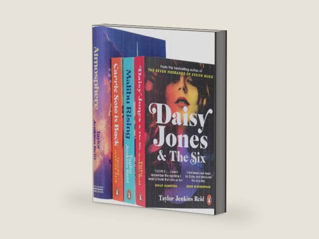 Taylor Jenkins Reid Novel 4 Books Collection Set (Atmosphere: A Love Story [Hardback], Carrie Soto is Back, Malibu Rising & Daisy Jones and The Six) by Taylor Jenkins Reid | barcode:9783192394546 | source:'9783192394546-right-three-quarter.jpg