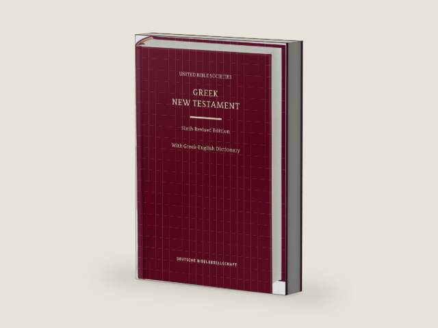 Greek New Testament (UBS6) with Greek-English Dictionary (Hardcover) (Ancient Greek Edition) by Institute for New Testament Textual Research | barcode:9783438053138 | source:'9783438053138-right-three-quarter.jpg