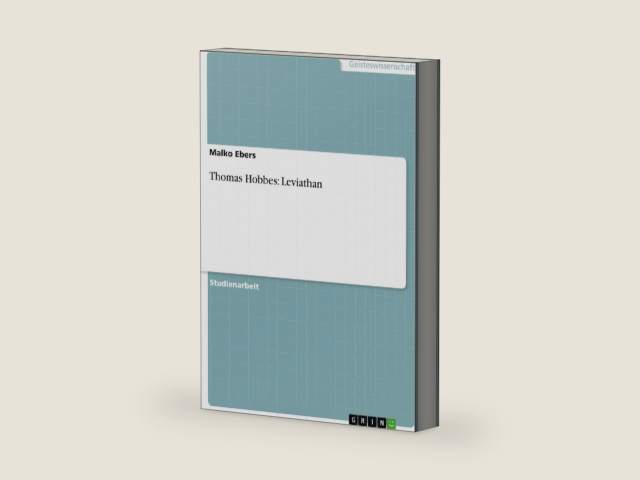 Thomas Hobbes: Leviathan (German Edition) by Malko Ebers | barcode:9783638182812 | source:'9783638182812-right-three-quarter.jpg