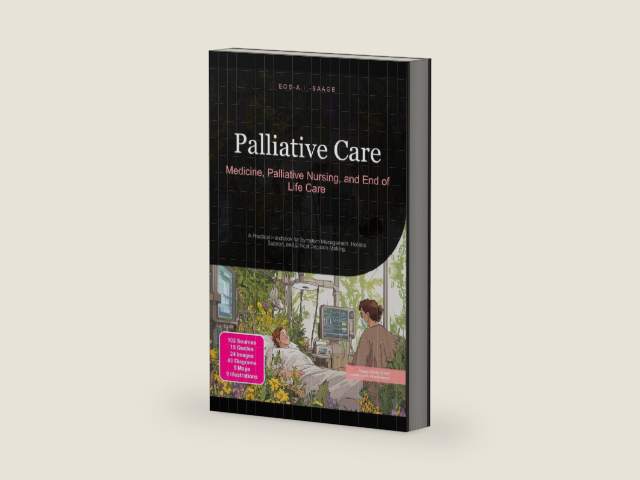 Palliative Care: Medicine, Palliative Nursing, and End of Life Care: A Practical Handbook for Symptom Management, Holistic Support, and Ethical Decision-Making. by Eos A.I. Saage | barcode:9783691416190 | source:'9783691416190-right-three-quarter.jpg