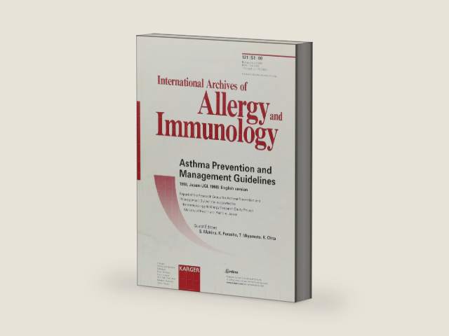 Asthma Prevention Management Guidelines: 1998, Japan (International Archives of Allergy & Immu) by Sohei Makino | barcode:9783805570749 | source:'9783805570749-right-three-quarter.jpg