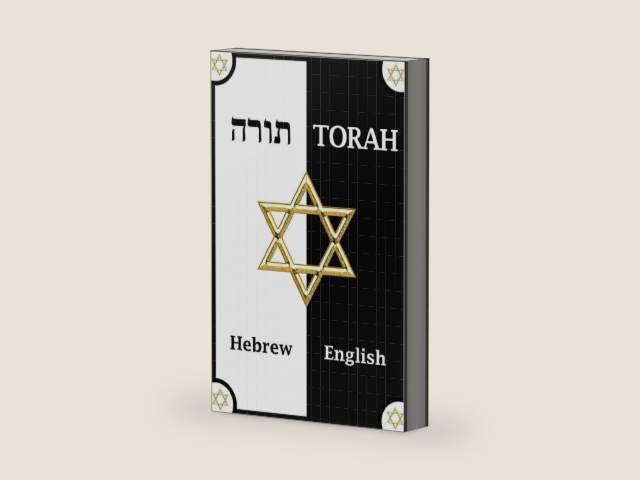 Torah in English and Hebrew (Parallel Text): The Five Books of Moses - Hebrew Torah with English Translation (reworked): Includes: Genesis, Exodus, Leviticus, Numbers and Deuteronomy by Noah Schwartz | barcode:9783911309219 | source:'9783911309219-right-three-quarter.jpg
